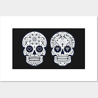 Mexican skull with patterns Posters and Art